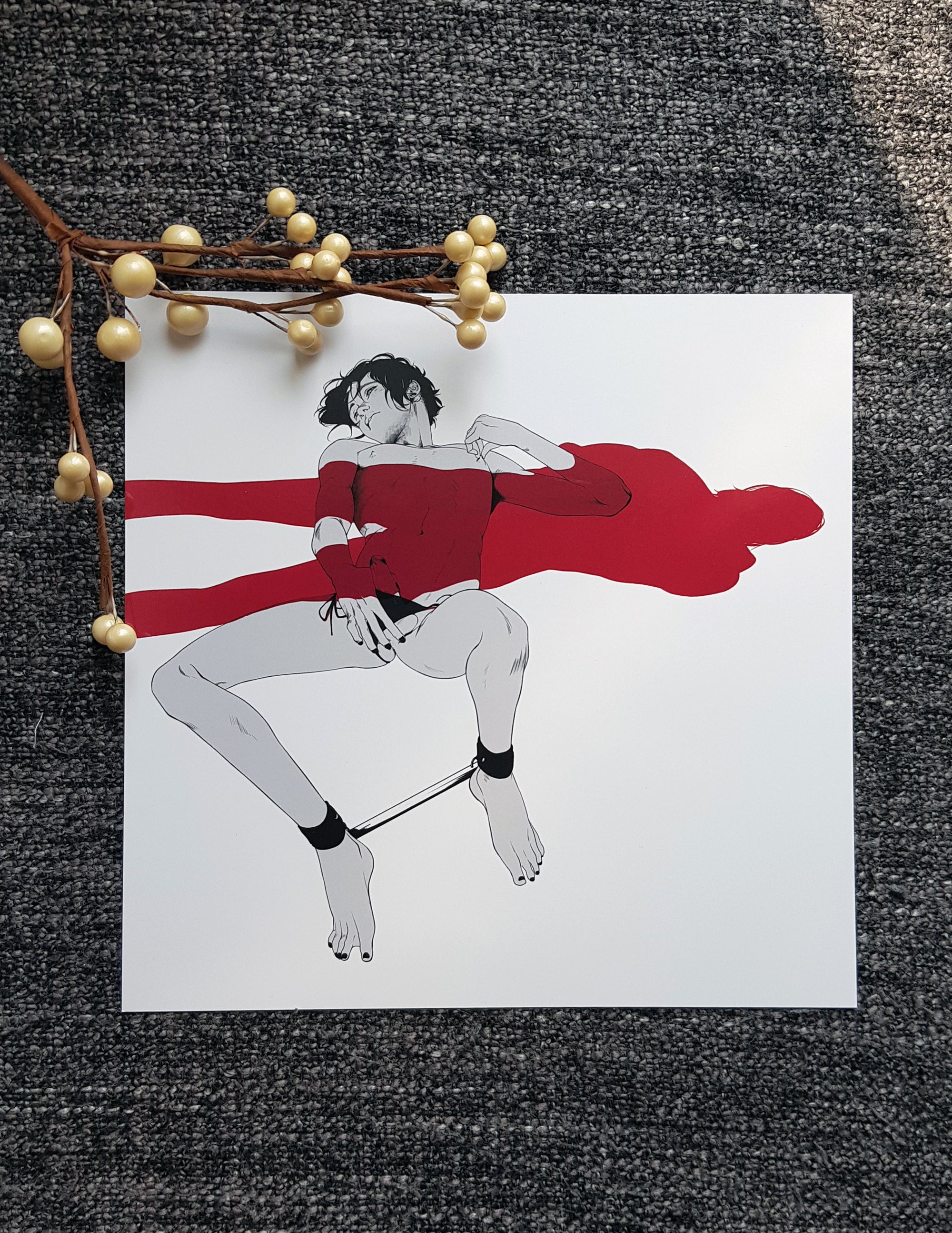 PRINT KINK22 - Touch yourself (partial varnish) [NSFW] - EDIllustration