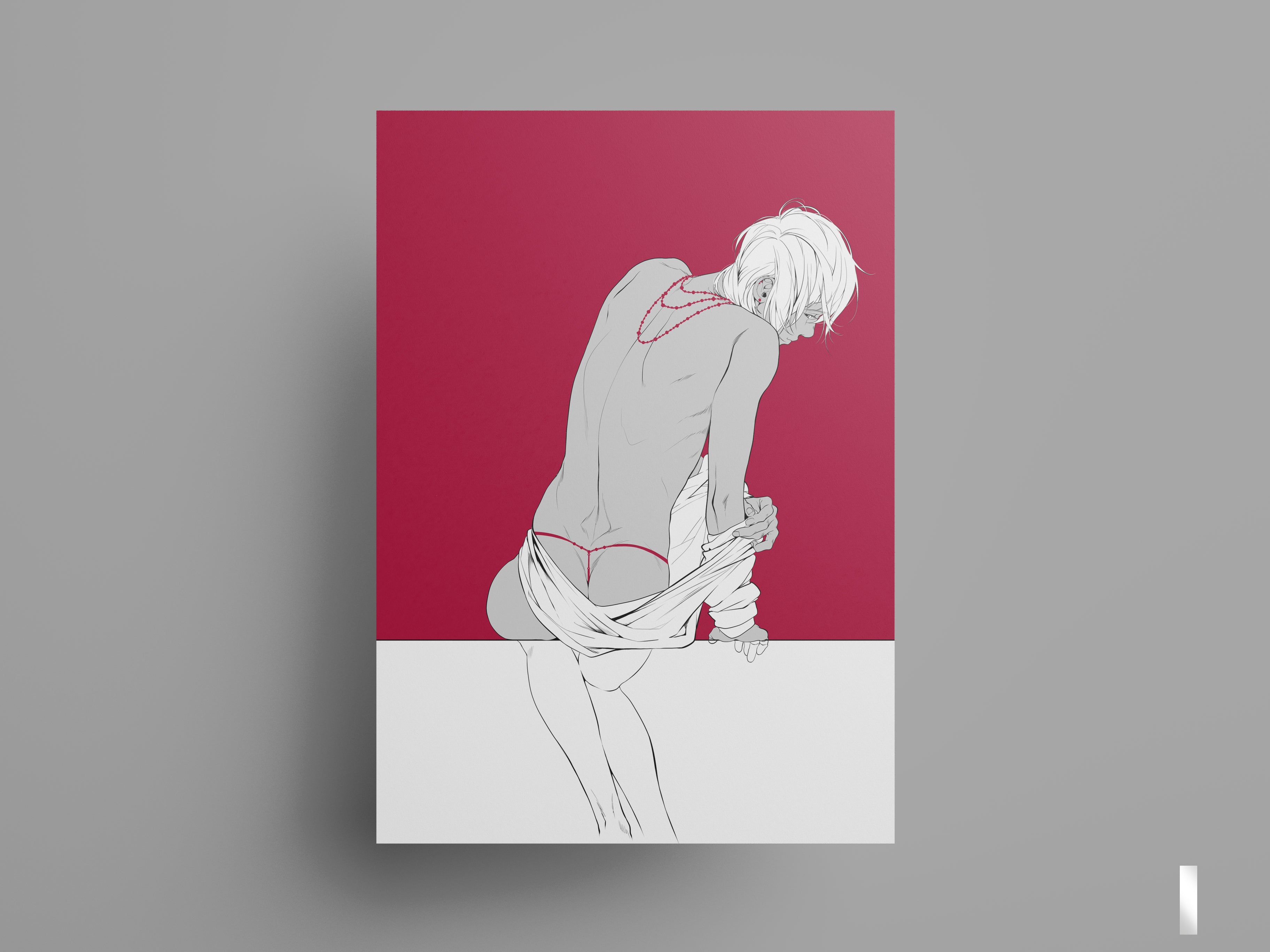 PRINT KINK22 - show me your best part (partial relief varnish) - EDIllustration