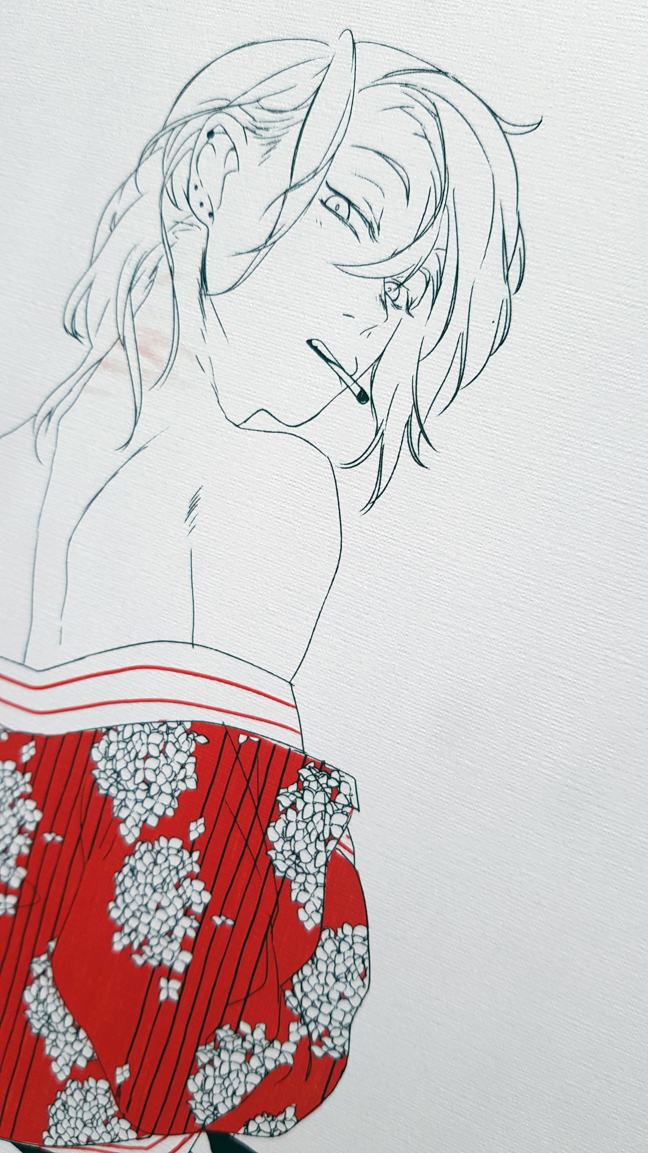 PRINT Sunao Red Jacket - EDIllustration