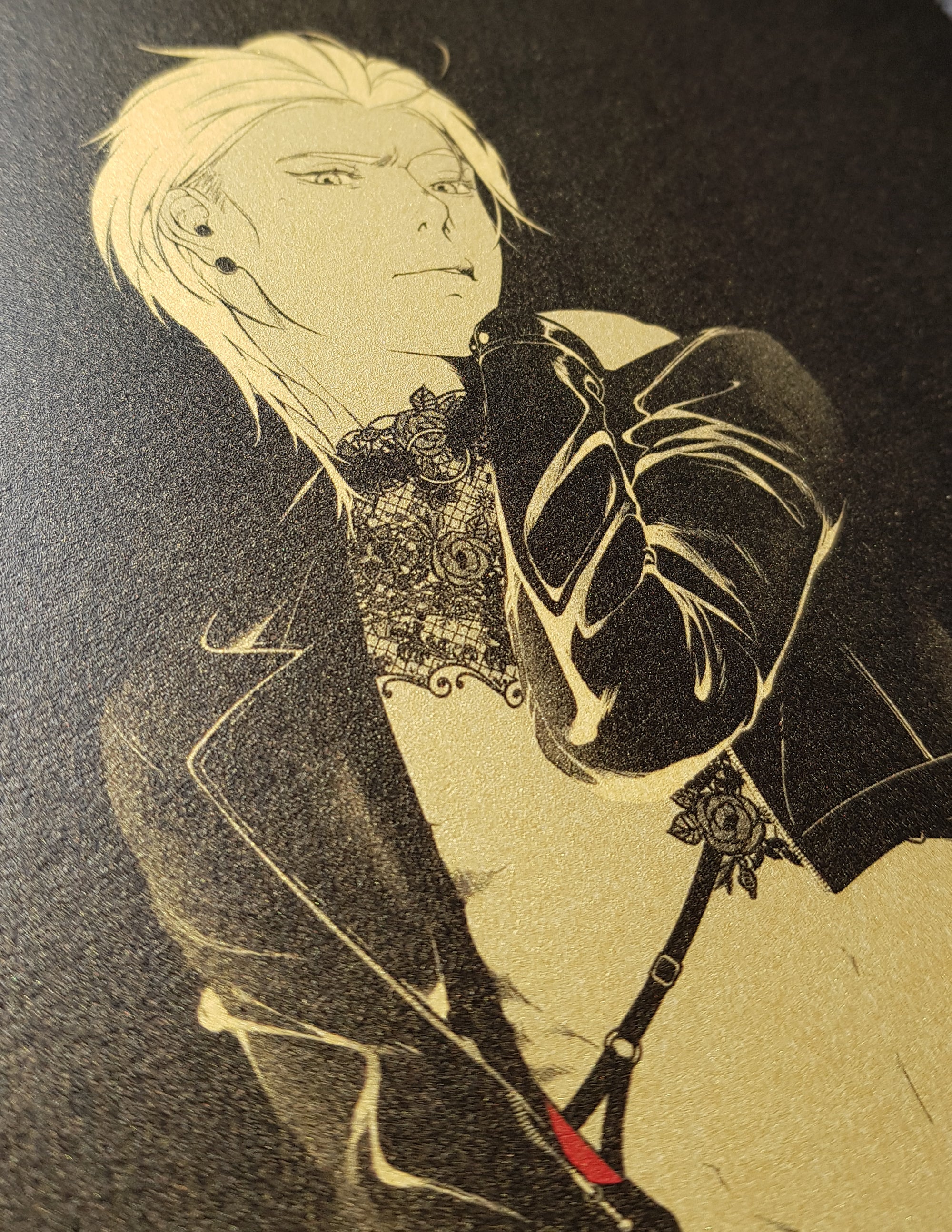 PRINT KINK21 - tights (goldpaper) gold/black - EDIllustration