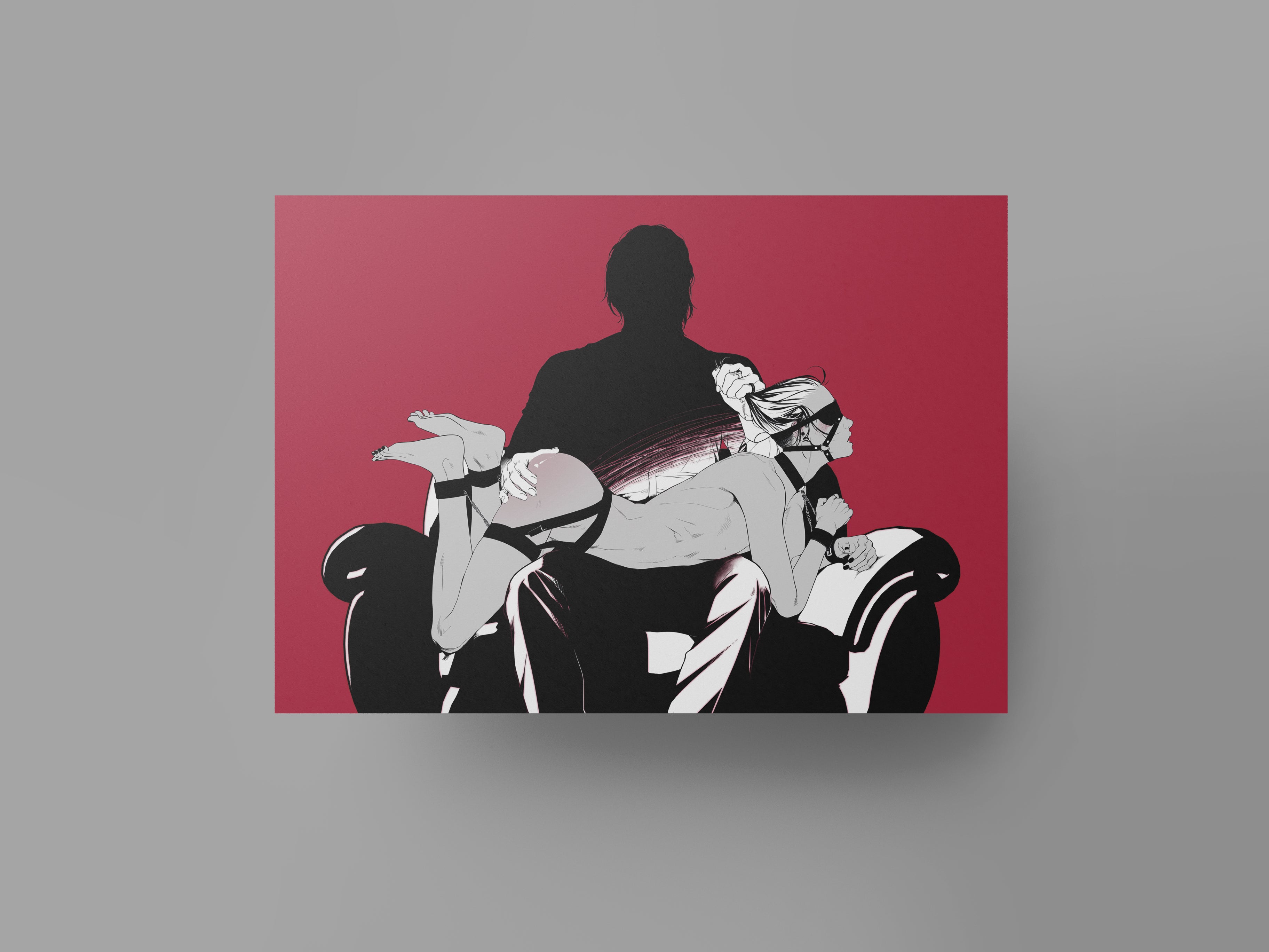 PRINT KINK22 - Bend over my lap. - EDIllustration